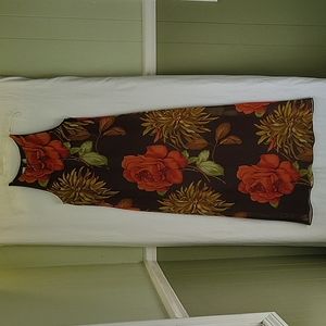 Maggy London Sleeveless Floral Multicolor Maxi Dress; Size 12